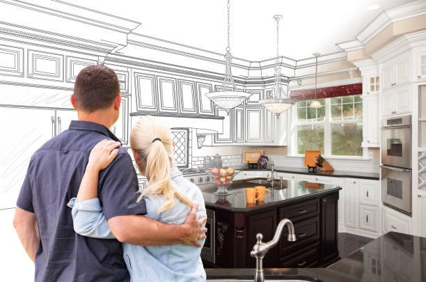 Custom kitchen cabinets installed in a Mount Airy home